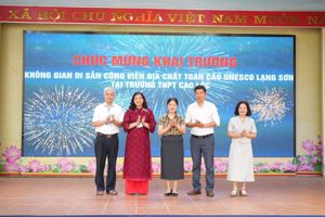 TRƯỜNG THPT CAO LỘC TỔ CHỨC TUYÊN TRUYỀN VÀ TRIỂN LÃM DI SẢN VĂN HÓA VÙNG CÔNG VIÊN ĐỊA CHẤT TOÀN CẦU UNESCO LẠNG SƠN