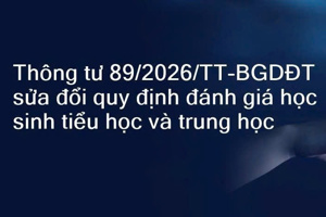Sửa đổi, bổ sung quy định về đánh giá học sinh các cấp học